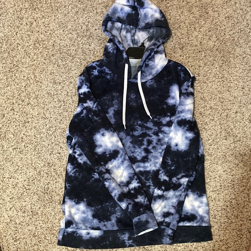 Tie dye blue hoodie